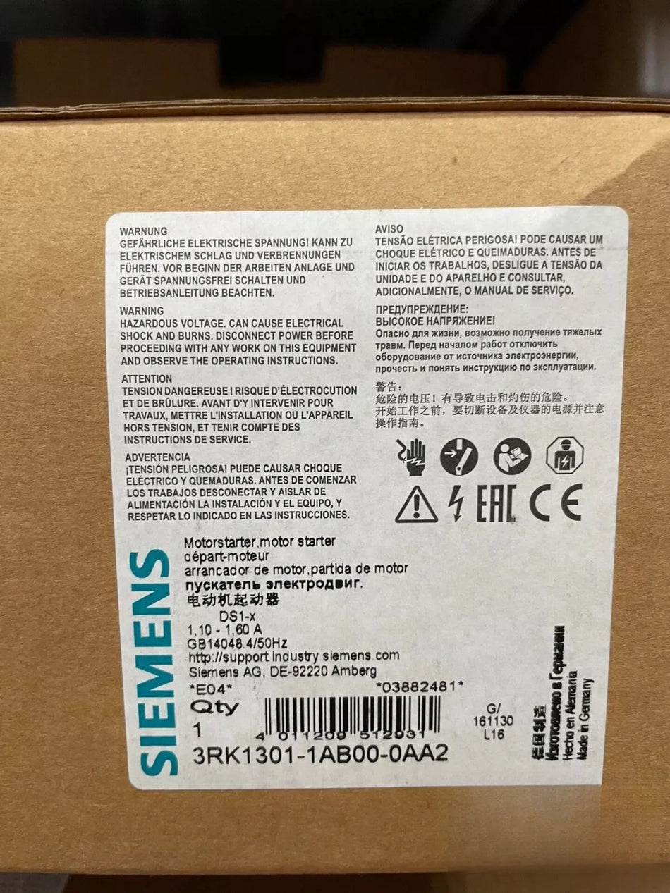 1 PC NEW 3RK1301-1AB00-0AA2 Starter#B2125Y CL