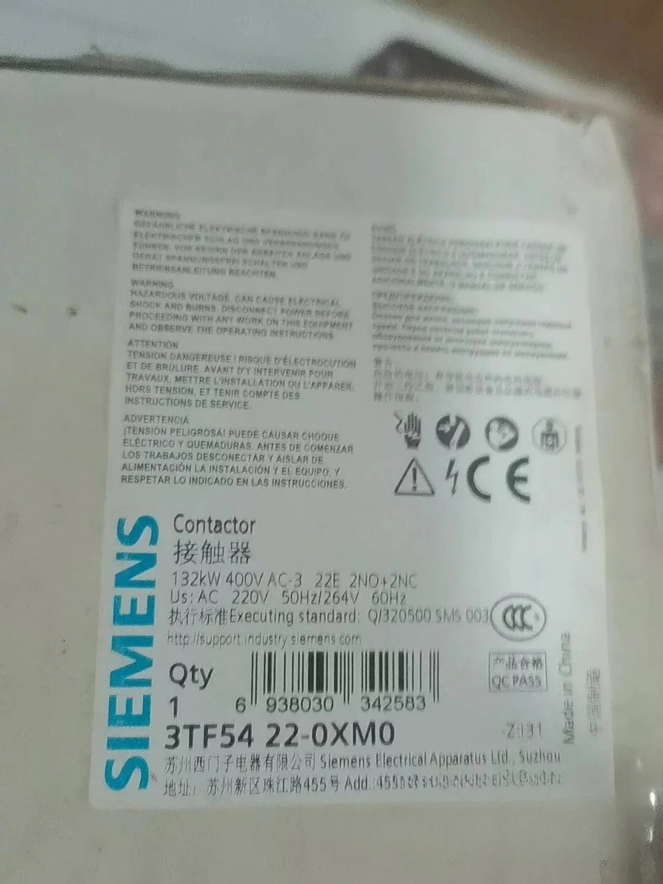 1 PC NEW 3TF5422-0XM0 220V Contactor #B7666 CL