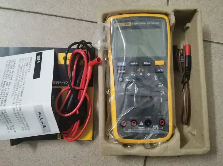 Fluke 17B+ Multimeter 1000V AC DC Voltmeter Ammeter Temperature Frequency