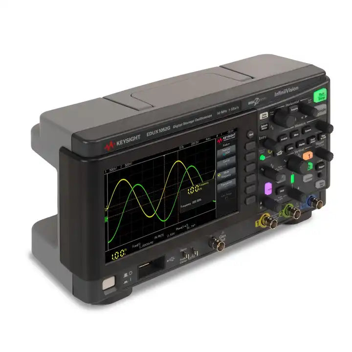 Keysight EDUX1052G Oscilloscope: 50 MHz, 2 analog channels with built-in waveform generator