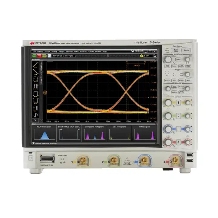 Keysight MSOS804A HD Oscilloscope: 8 GHz, 4 analog channels plus 16 digital channels