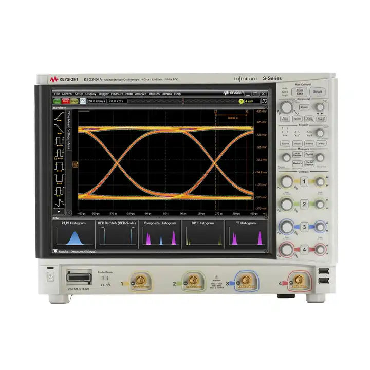 Keysight DSOS404A HD Oscilloscope: 4 GHz, 4 analog channels Maximum memory depth 8 million points Maximum sampling rate 20 GSa/s