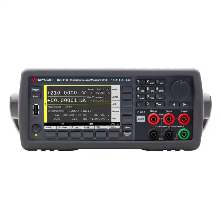 Keysight B2911B Precision Source/Measure Unit, 1-channel, 10 fA resolution, 210 V, 3 A DC/10.5 A pulse