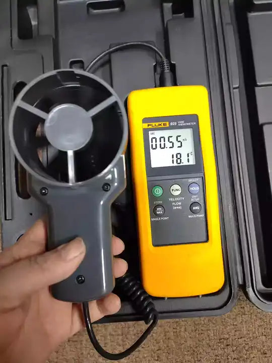 Fluke 925 impeller anemometer Meter, Wind speed air flow Velocity Temperatu