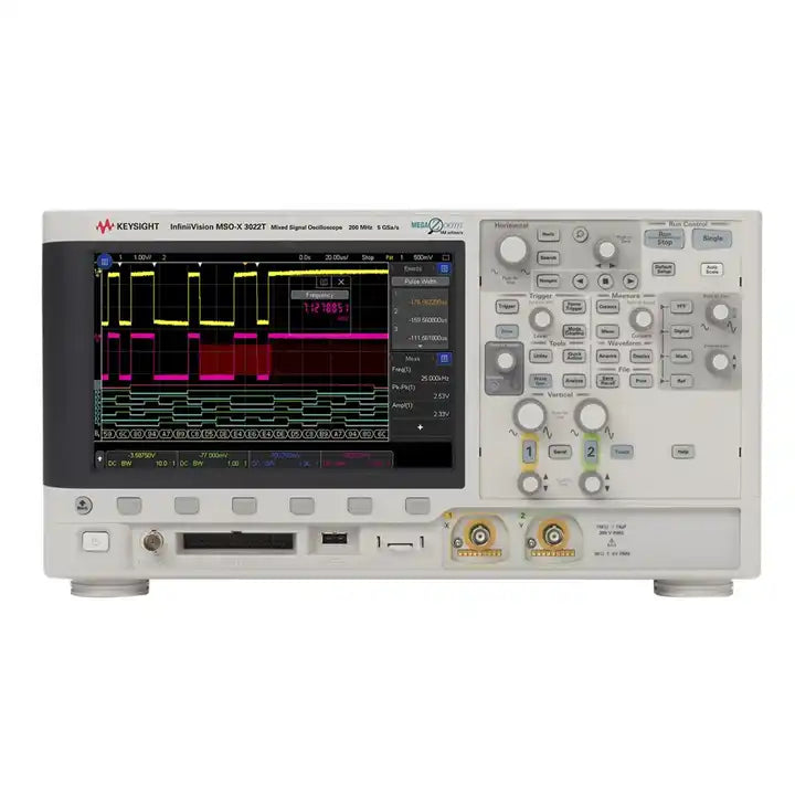 Keysight MSOX3022T Mixed Signal Oscilloscope: 200 MHz, 2 analog and 16 digital channels