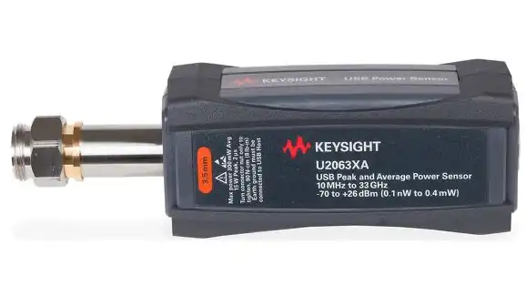 U2063XA 10 MHz to 33 GHz USB Wide Dynamic Range Average & Peak Power Sensor