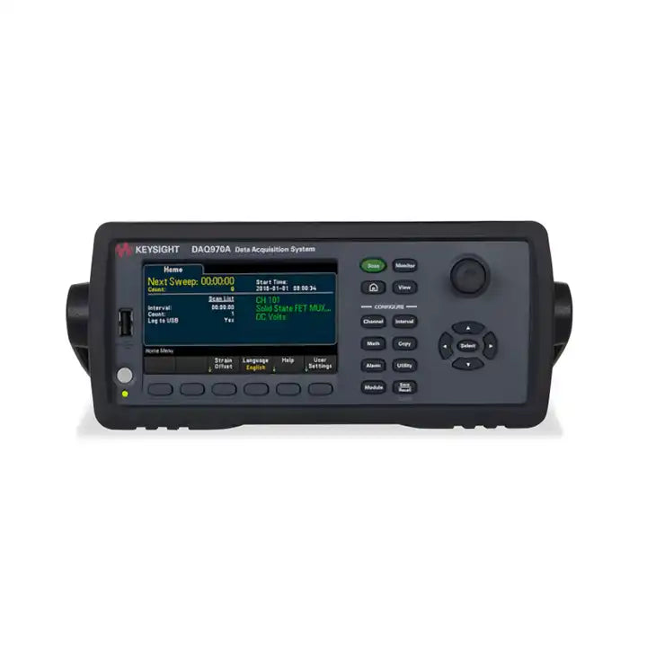 Keysight DAQ970SB 3-slot data acquisition mainframe with 2 20-channel switch modules and 1 20-channel multiplexer module