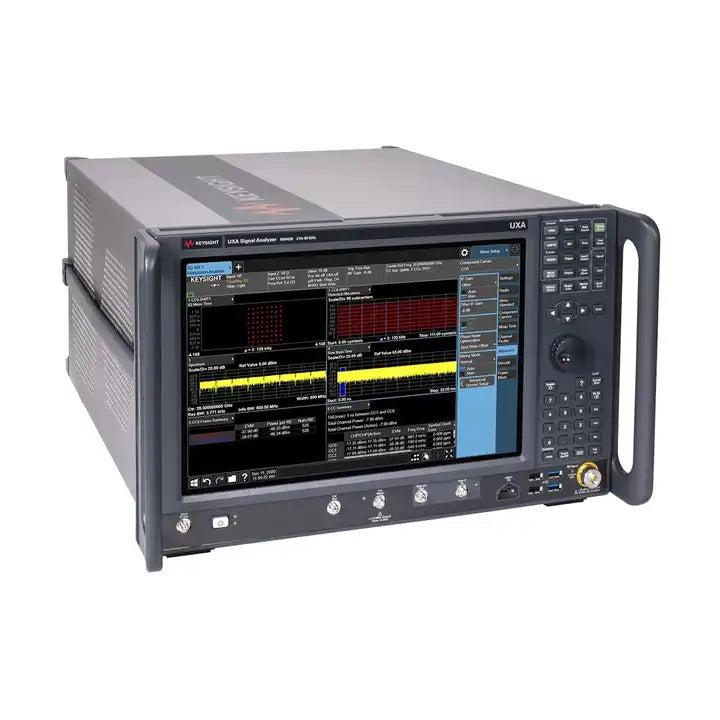 Keysight N9042B UXA signal analyzer, 2 Hz to 50 GHz frequency 2 Hz to 50 GHz with V3050A 110 GHz DANL at 1GHz -174 dBmW