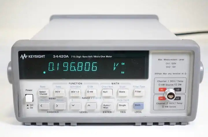 Keysight Used 34420A Nanovolt/micro-ohm meter, 7.5 digit (Agilent) Price negotiable