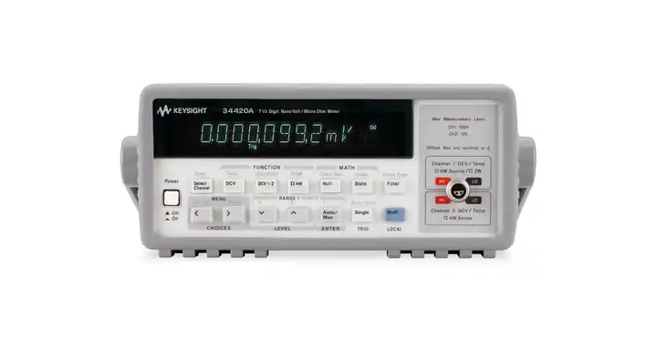 keysight nanovolt/microohmmeter  34420A   7.5 digits
