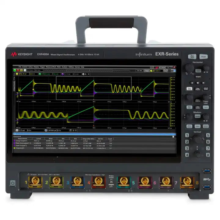 Keysight EXR408A Infiniium EXR Series Oscilloscope: 4 GHz,8channels Maximum memory depth1.6 Gpts Maximum sampling rate16 GSa/sec