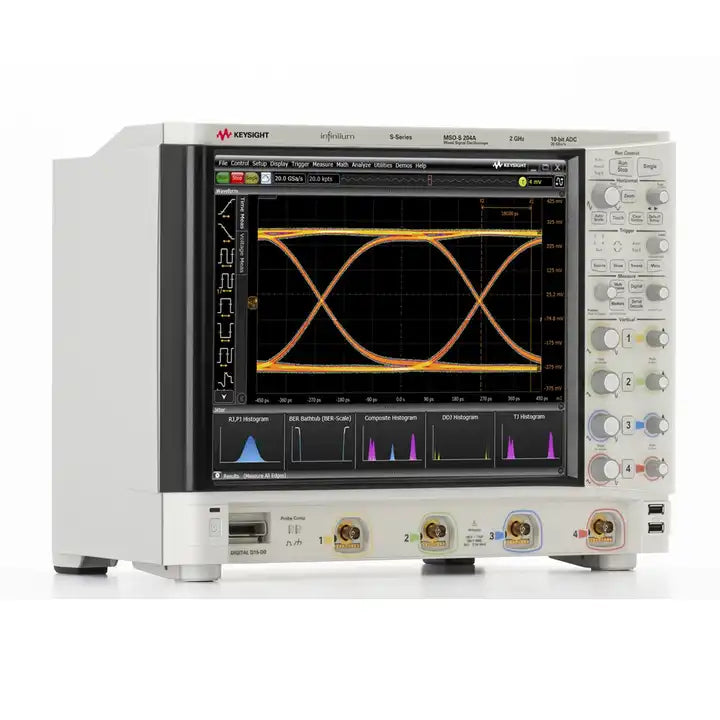 Keysight MSOS204A HD Oscilloscope: 2 GHz, 4 analog channels plus 16 digital channels Maximum sampling rate 20 GSa/sec