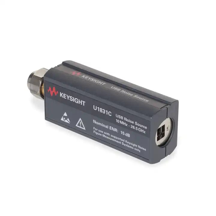Keysight U1831C USB smart noise source, 10 MHz to 26.5 GHz ENR Range: 12 to 17 dB Excess Noise Ratio (ENR): 12-17 dB