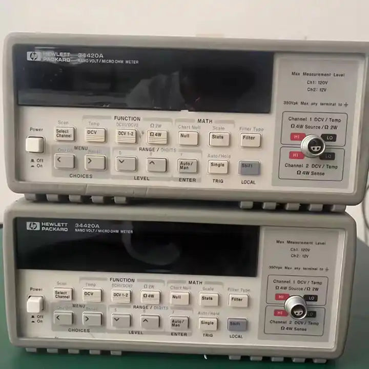 Used 1 Pcs HP / Agilent Keysight 34420A 7 1/2 Digit Nano Volt / Micro Ohm Meter