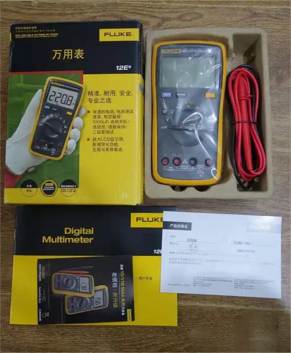 Fluke 12E+ Digital Multimeter AC/DC/Diode/R/C Voltage Current Capacitance Ohm