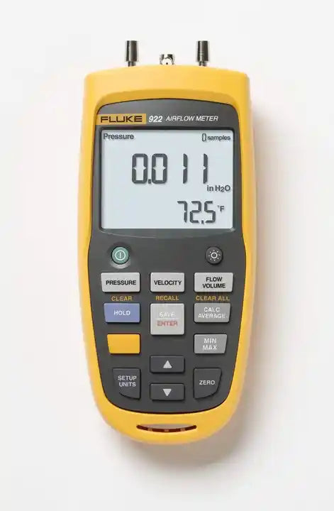 Fluke 922/Kit Airflow Meter Kit, Handheld Micromanometer Kit, 0 to 16In WC