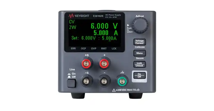 Keysight E36102B DC Power Supply, 6 V, 5 A, 30 W