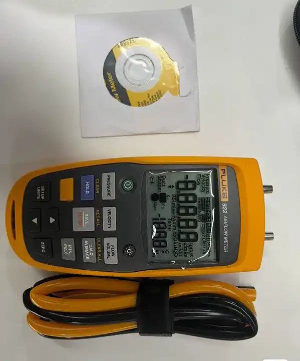 Fluke 922 Airflow Meter/Micromanometer Air Pressure Velocity Volume Temperature