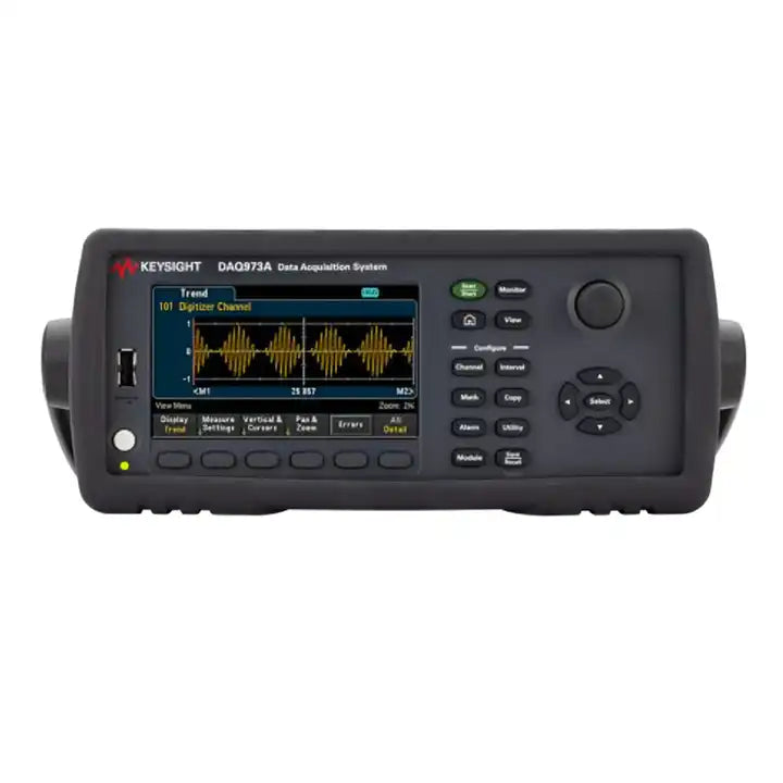 Keysight DAQ973SB 3-slot GPIB data acquisition mainframe with 2 20-channel switch modules and 1 20-channel multiplexer module