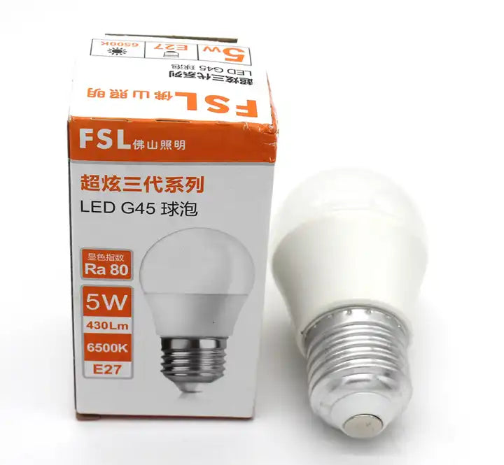 Brand New FSL LED 220V~50Hz E27 5W 6500K Withe Light 15000hours Bulb No Lightning Lamp