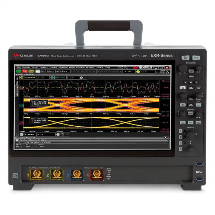Keysight EXR604A Infiniium EXR Series Oscilloscope:6 GHz,4channels Maximum memory depth1.6 Gpts Maximum sampling rate 16 GSa/sec