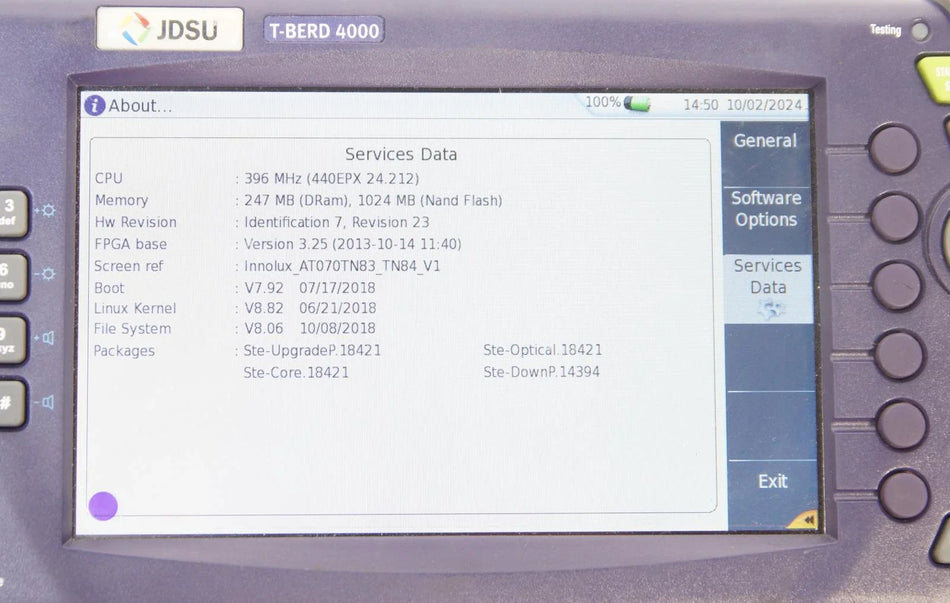 JDSU Viavi T-BERD 4000 OTDR Multitest Platform with 4146 / TB4000-NV-C Modules