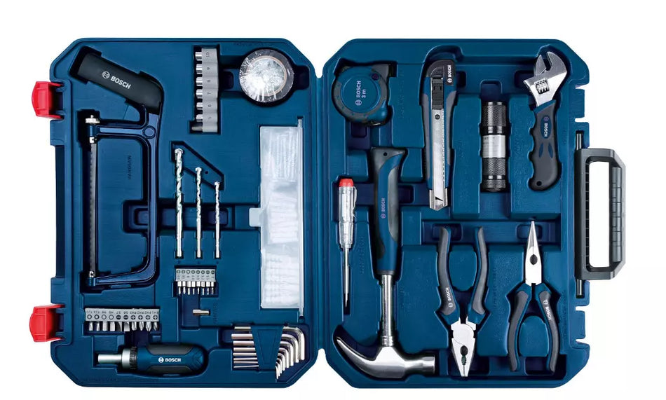 Bosch Hand Tool Kit 108-Piece Blue - Screwdrivers, Drill Bits, Hard Case