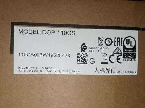 Delta DOP-110CS HMI Touch Screen Panel