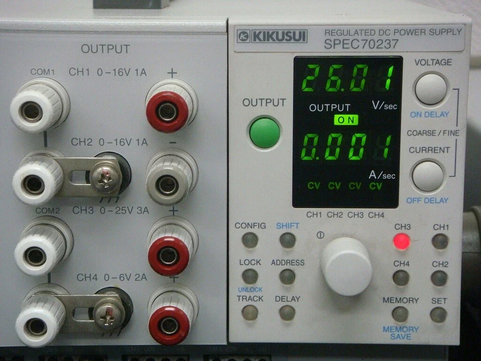 KIKUSUI SPEC70237 4ch 25V 3A DC Power Supply