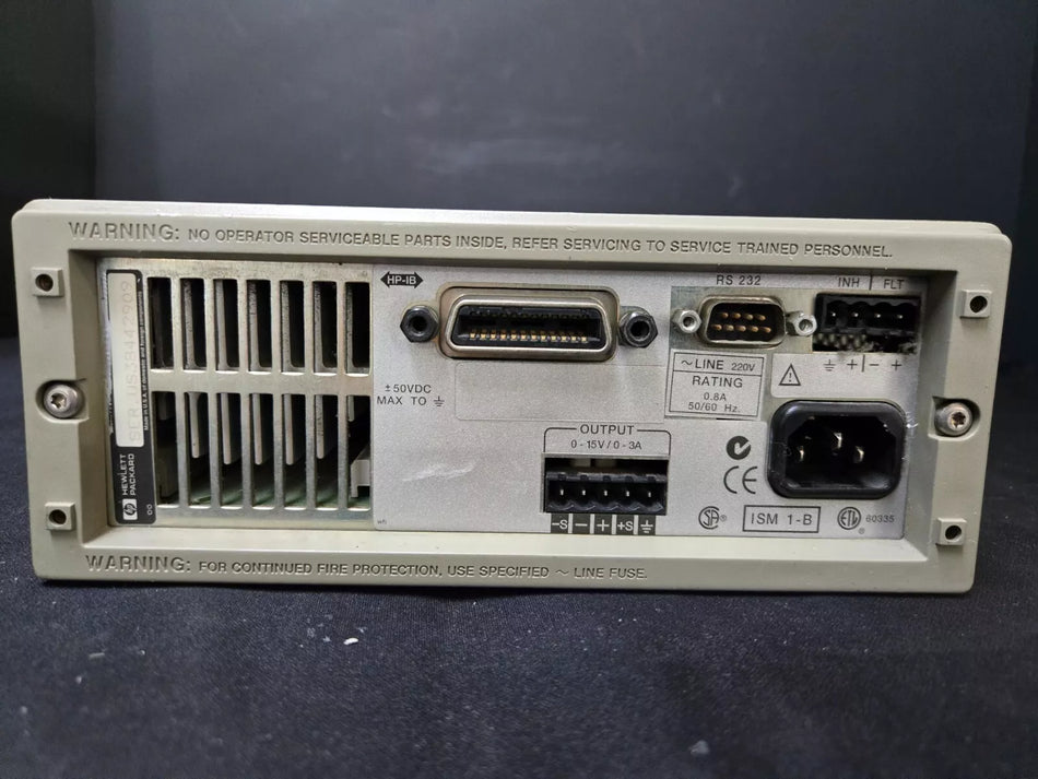 HP 66311B Mobile Communications DC Source 0-15V 0-3A 5A Peak