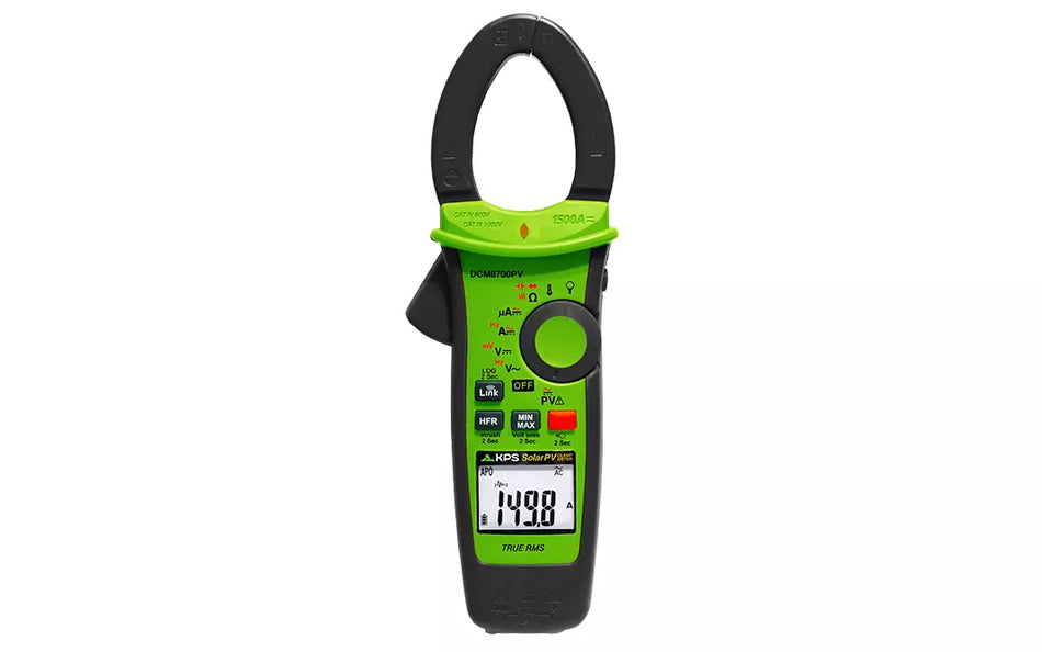 KPS DCM8700PV Solar Clamp Meter TRMS PhotoVoltaic 2000VDC 1500A AC/DC