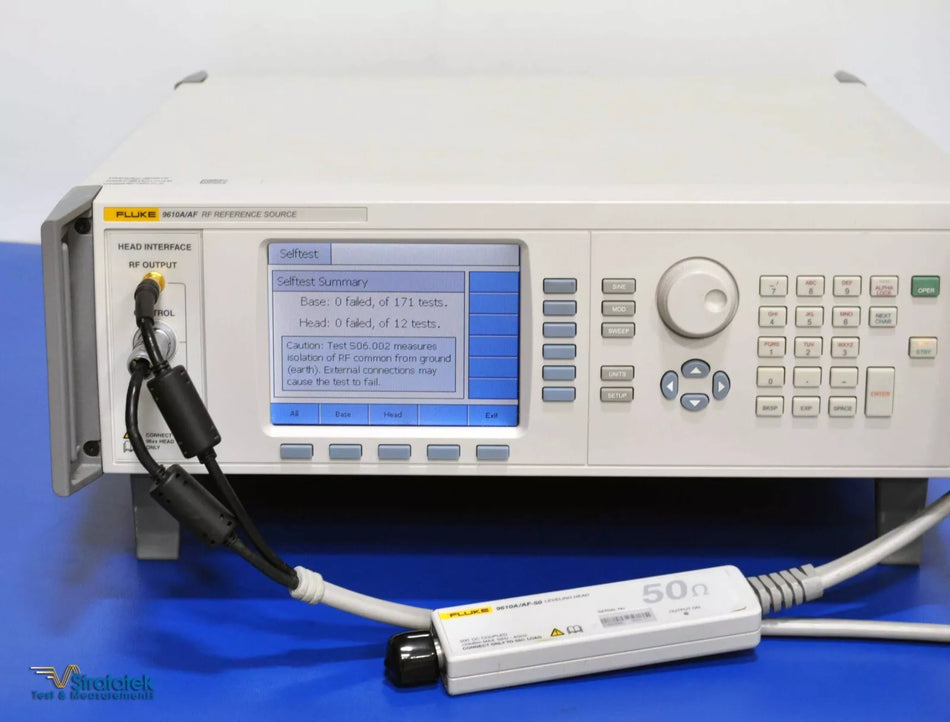 Fluke 9610A/AF RF Reference Source 10Hz to 4GHz 9610A/AF-50 Leveling Head 50Ω