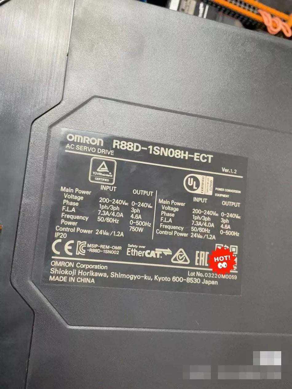 1pc USED R88D-1SN08H-ECT Driver TESTED By DHL or FedEx #V8QQ CH