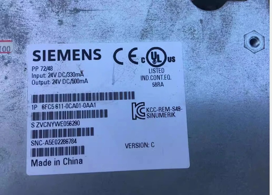 Siemens 6FC5611-0CA01-0AA1 Control Panel