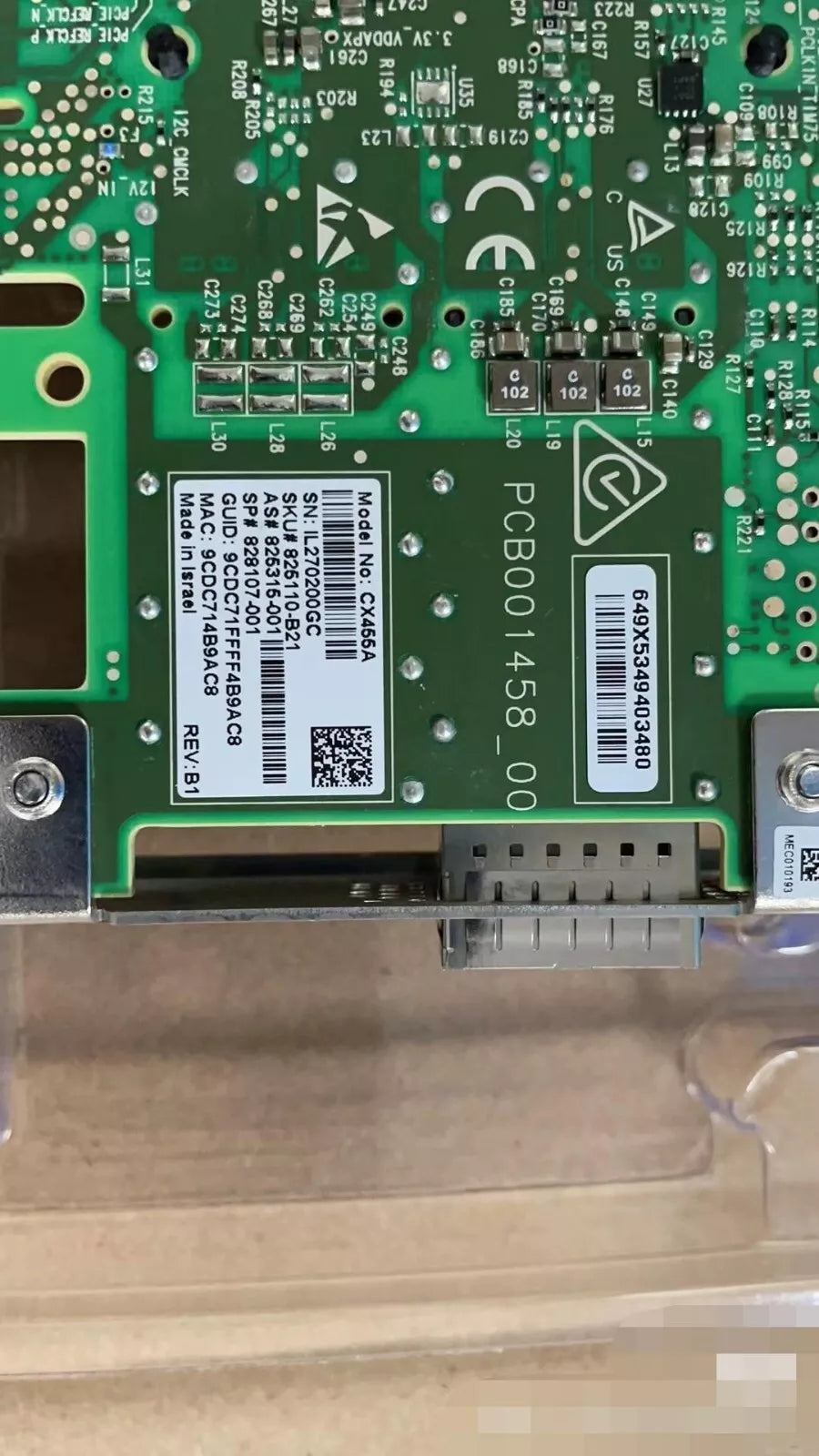 1pc NEW CX455A HPE IB EDR/EN 100Gb Adapter Card #V7RD CH