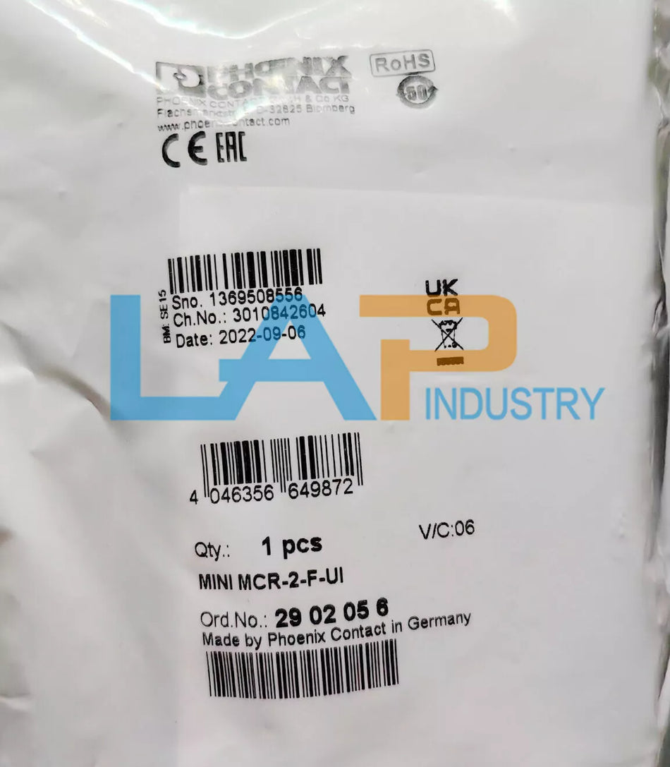1PCS New For PHOENIX MINI 29 02 05 6 MCR-2-F-UI relay