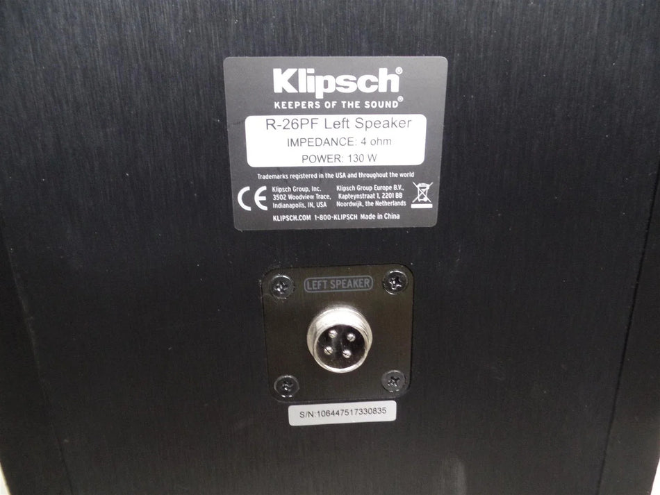 Klipsch R-26PF Floorstanding Speaker Left - Black - Free Shipping.