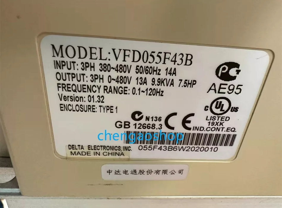 1PCS used working VFD-F VFD055F43B (by /) #U3853D YG