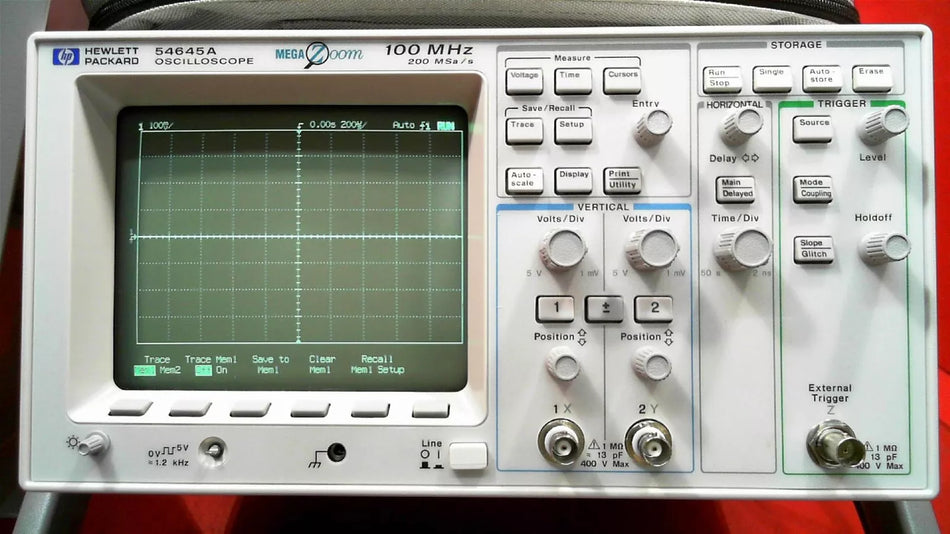 HP - Agilent - Keysight 54645A 100MHz Oscilloscope with 10074C probe