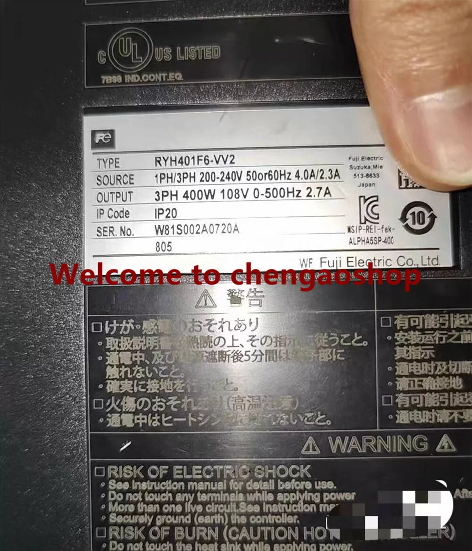 1PC Used Fuji servo driver RYH401F6-VV2 400W #T3714 YS