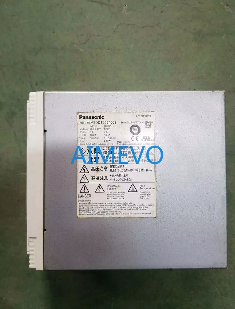 One Used Panasonic MEDDT7364003 servo drive tested it in good condition