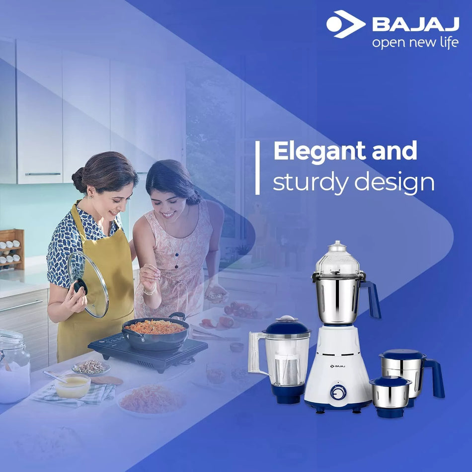 Bajaj Rex Mixer Grinder 750W 4 Jars Heavy Duty Kitchen Mixie Nutri-Pro