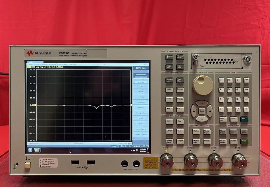 Agilent/Keysight E5071C ENA Vector Network Analyzer 4-Port 300 kHz to 20 GHz CAL