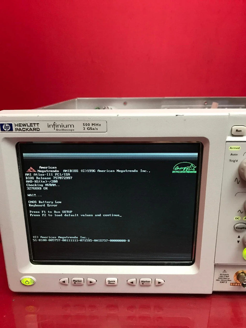 AGILENT 54825N Infiniium Oscilloscope 500MHz 2GSa/s S/N US38200225