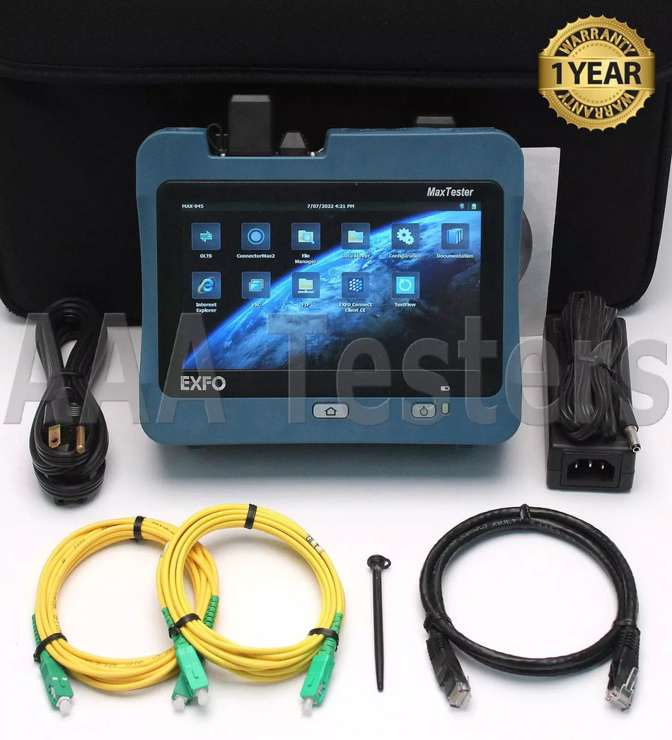EXFO MaxTester MAX-945 SM Optical Loss Test System 1310/1490/1550 PM-MAX-2X-VF