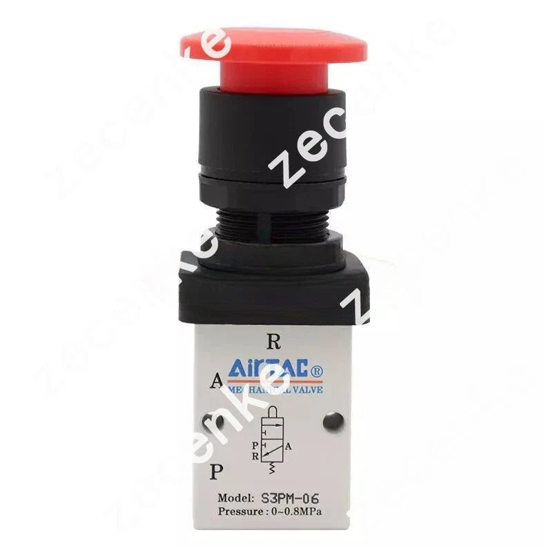AirTac Mechanical Hand Valve S3PM-06 1pc - Durable and Reliable Control Valve
