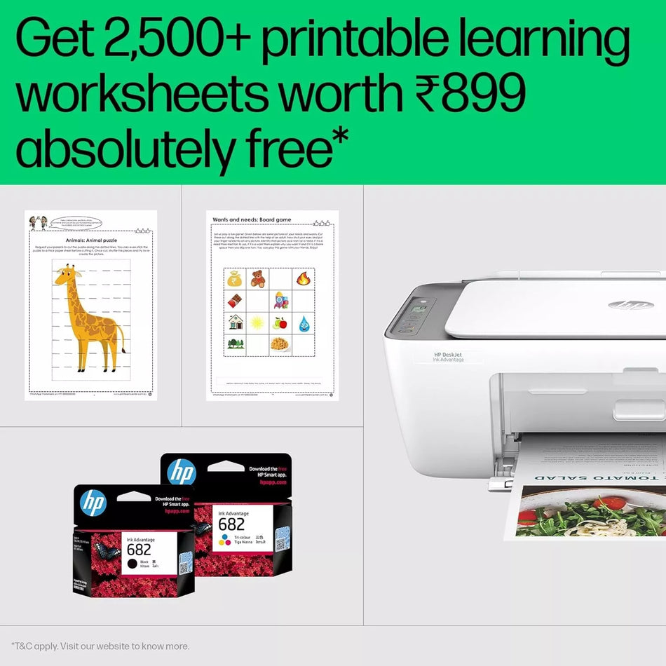 HP Ink Advantage 2876 All-in-One Printer - Copy, Scan, WiFi, Bluetooth, USB