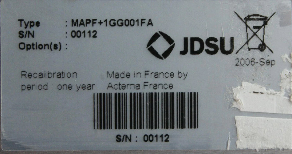 JDS Uniphase MAPF+1GG001FA Tunable Filter Module