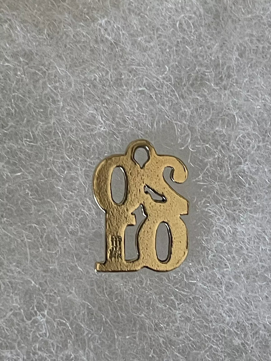 James Avery 2001 14k Gold Charm - RARE Stacked '01 Graduation Class Of