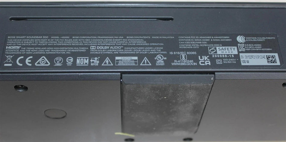 Bose Smart Soundbar 300 Home Theater Speaker -Black Model 432552 - Free Shipping